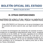 El BOE publica la orden por la que se homologa el contrato tipo de suministro de leche cruda de vaca
