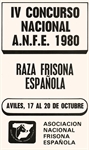 IV CONCURSO NACIONAL ANFE DE RAZA FRISONA 1980