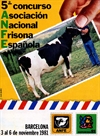 V CONCURSO NACIONAL ANFE DE RAZA FRISONA 1981