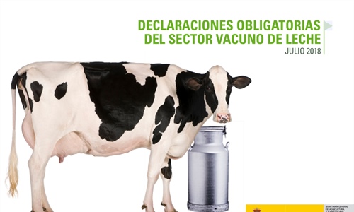 Nuevo descenso del precio medio de la leche de vaca hasta los 0,312...