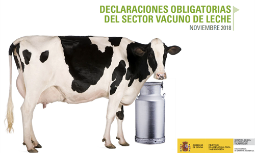 El precio en origen de leche de vaca se sitúa en 0,333 euros/litro de...
