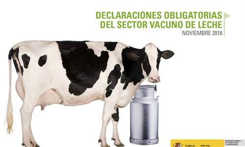 El precio en origen de leche de vaca se sita en 0,333 euros/litro de...