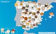 Mapa de los quesos de Espaa, Europa y del mundo