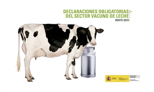 El precio medio en origen de la leche de vaca se sita en 0,325 euros/litro