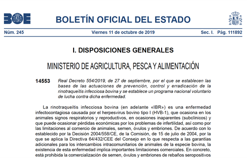 El BOE publica el Real Decreto que establece las bases de prevencin,...