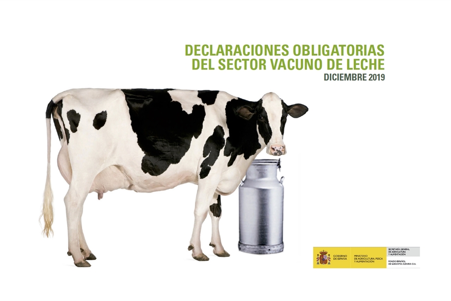 El precio medio en origen de la leche de vaca cierra 2019 alcanzando...