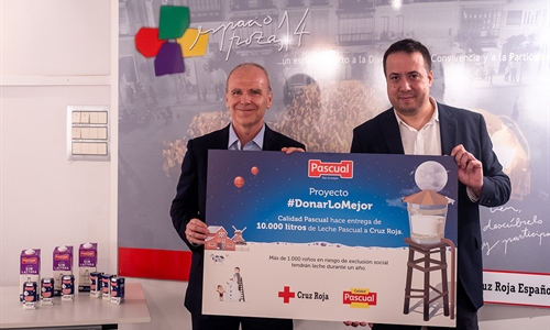Calidad Pascual dona 10.000 litros de leche a Cruz Roja para niños en...
