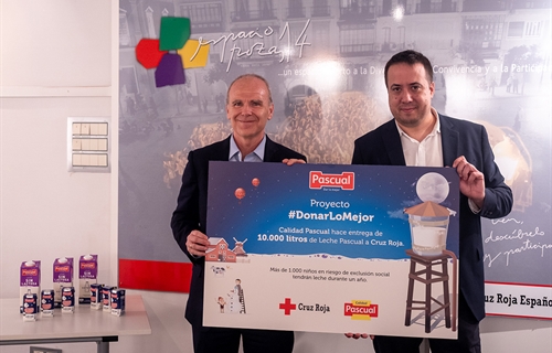 Calidad Pascual dona 10.000 litros de leche a Cruz Roja para nios en...