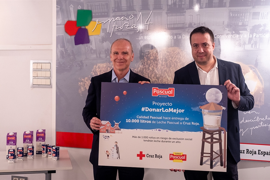 Calidad Pascual dona 10.000 litros de leche a Cruz Roja para nios en...