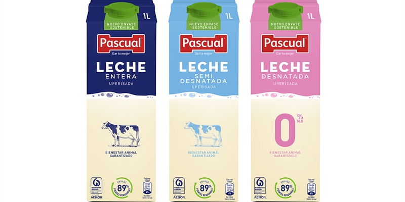 Leche Pascual lanza un nuevo Tetra Brik con el 89% de sus materiales procedente de fuentes renovables