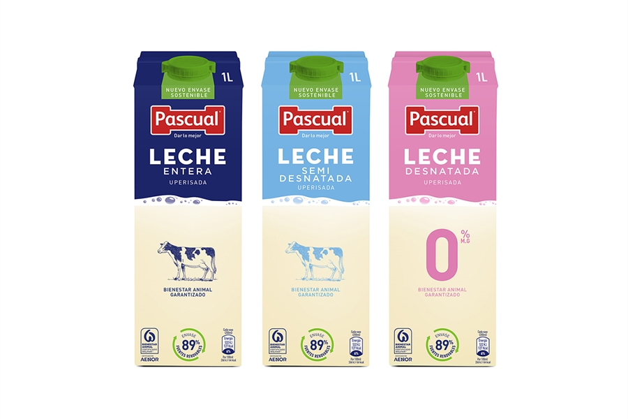 Leche Pascual lanza un nuevo Tetra Brik con el 89% de sus materiales...