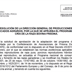 Aprobado el Programa de Cra de la Raza Bovina Frisona