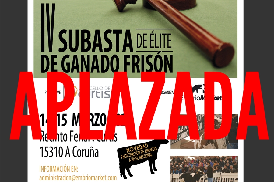 Se aplaza la IV Subasta de lite de Ganado Frisn de Curtis (A Corua)