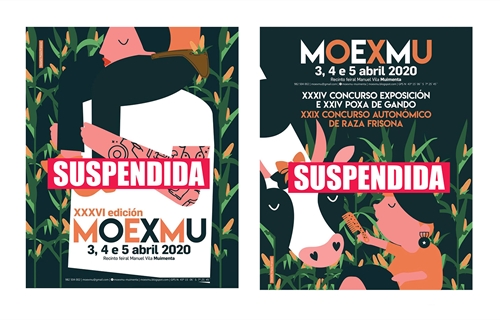Se suspende MOEXMU y el 29 Concurso Autonmico de la Raza Frisona...