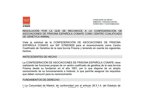 CONAFE reconocida como centro cualificado de gentica animal