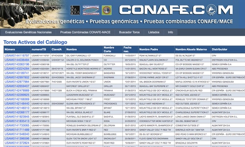 Ya est disponible la nueva lista de Toros Activos en la web de CONAFE