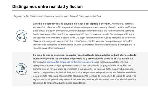 La Unin Europea lanza una web contra los bulos sobre el coronavirus