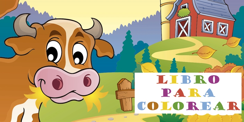 Cuaderno para colorear animales de granja