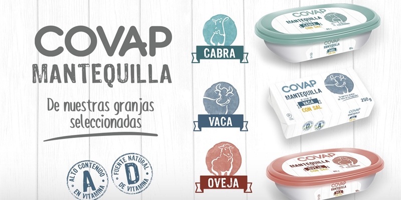 Lcteos COVAP lanza nueva gama de mantequillas elaboradas con leche de vaca, oveja y cabra