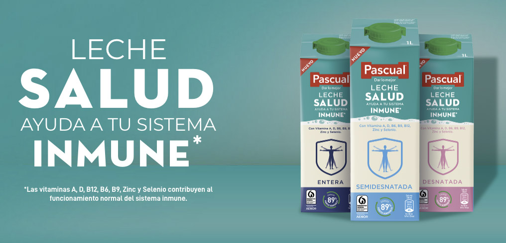 Pascual lanza la nueva gama "Leche Salud", dirigida a reforzar el...
