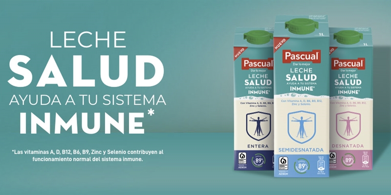 Pascual lanza la nueva gama "Leche Salud", dirigida a reforzar el sistema inmunológico