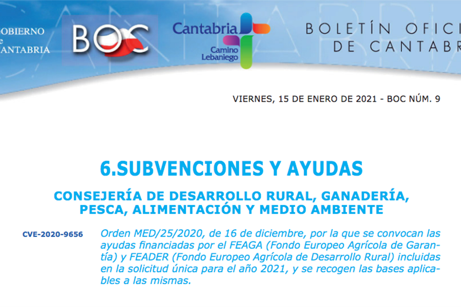 Cantabria convoca ayudas de complemento de rentas de agricultores y...
