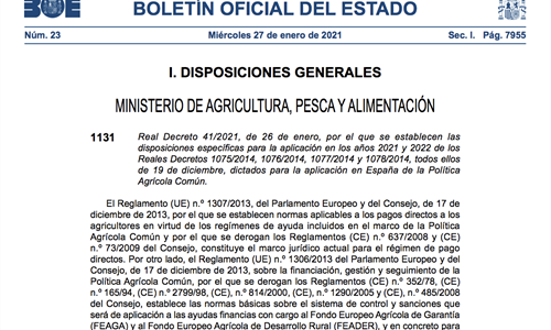 El BOE publica el real decreto de transicin de ayudas de la PAC en...