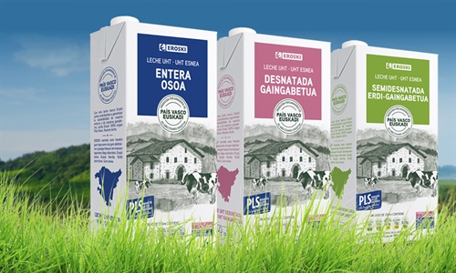 Eroski incorpora el sello de bienestar animal a su leche local de Navarra