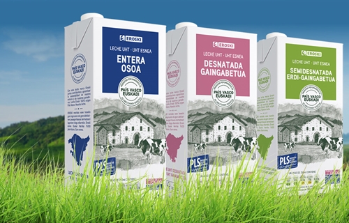 Eroski incorpora el sello de bienestar animal a su leche local de Navarra
