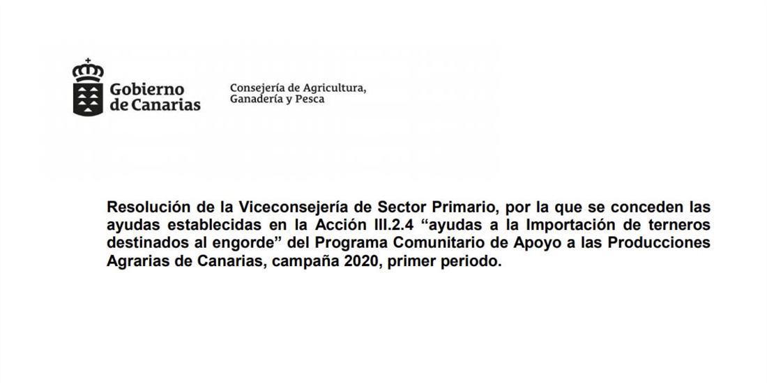 Canarias ayuda con 400.000 euros a la importaci�n de terneros para engorde