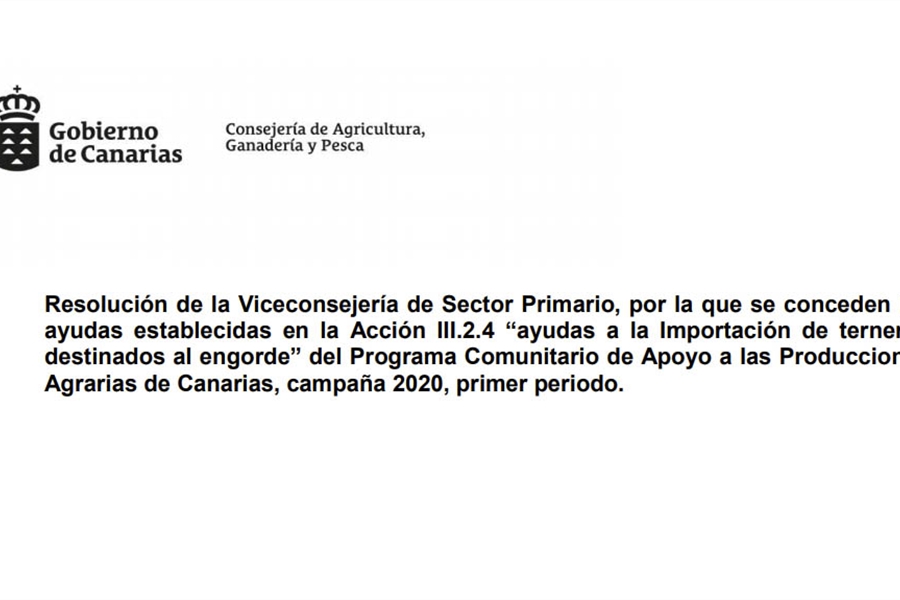 Canarias ayuda con 400.000 euros a la importacin de terneros para engorde