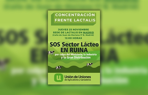 Concentracin maana en Madrid ante la sede de Lactalis