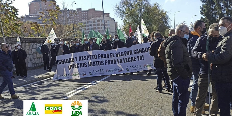 Asaja y UPA-COAG convocan una protesta para reclamar precios justos para la leche