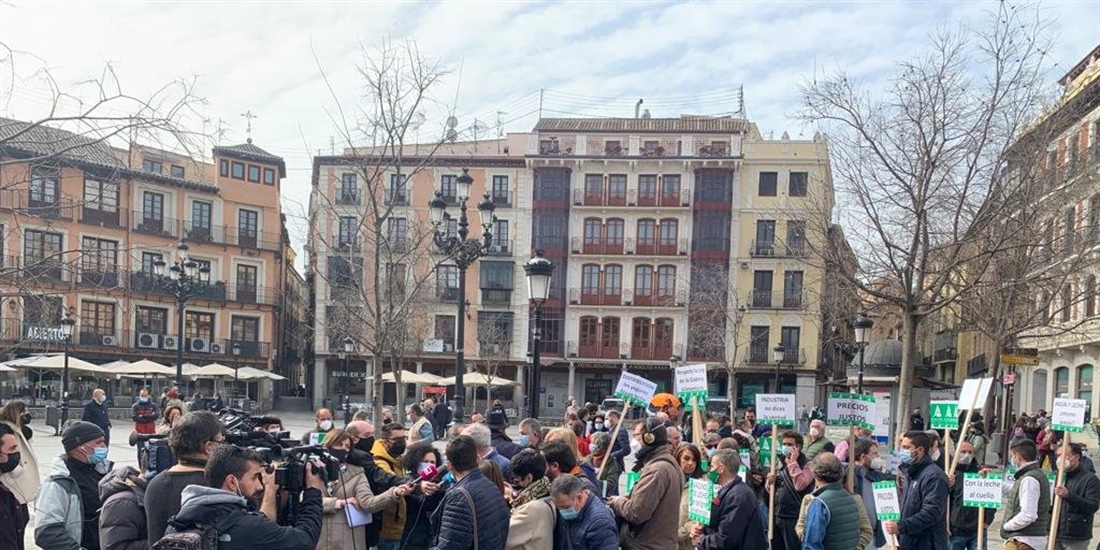 Un centenar de ganaderos se manifiesta en Toledo para pedir un precio...