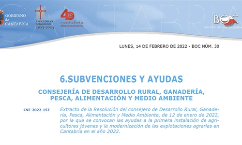 Cantabria destina 7,4 millones para ayudas a jóvenes agricultores y a...