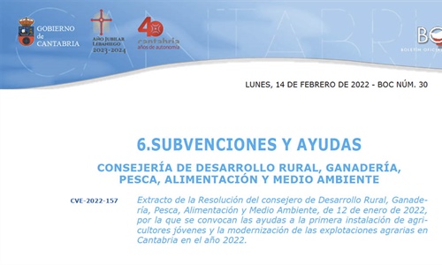 Cantabria destina 7,4 millones para ayudas a jvenes agricultores y a...