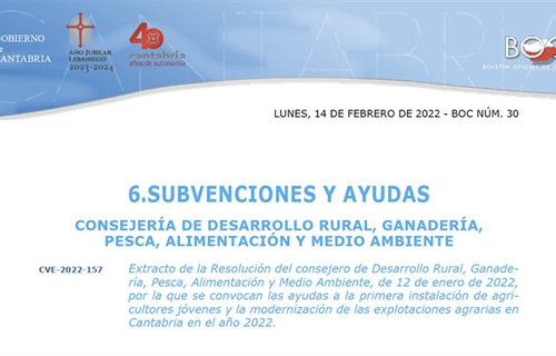 Cantabria destina 7,4 millones para ayudas a jvenes agricultores y a...