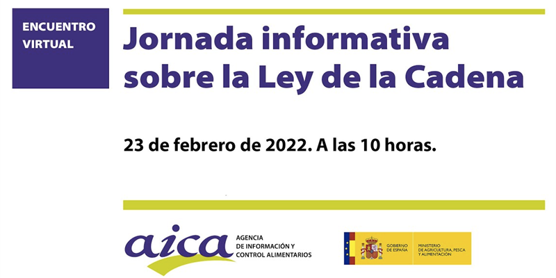 El MAPA ofrece una Jornada informativa sobre la Ley de la Cadena Alimentaria
