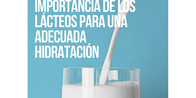 El consumo de más de 2 raciones de lácteos al día aporta el 25 % de las necesidades hídricas