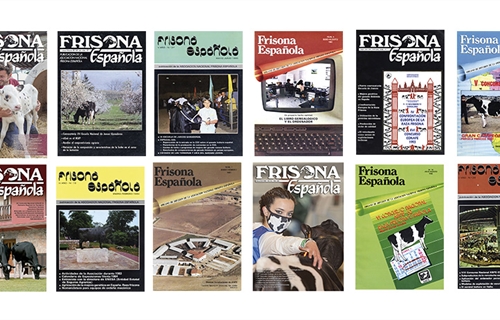 Portadas históricas de la revista Frisona Española