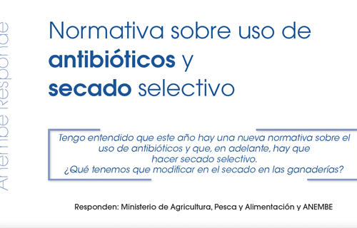 Normativa sobre uso de antibiticos y secado selectivo