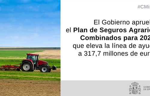 El Gobierno aprueba el Plan de Seguros Agrarios Combinados para 2023,...