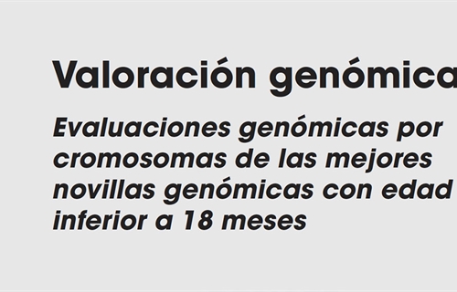 Valoracin genmica: Evaluaciones genmicas por cromosomas de las...