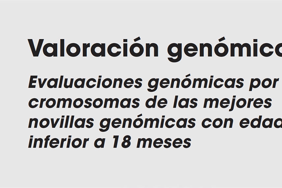 Valoración genómica: Evaluaciones genómicas por cromosomas de las...