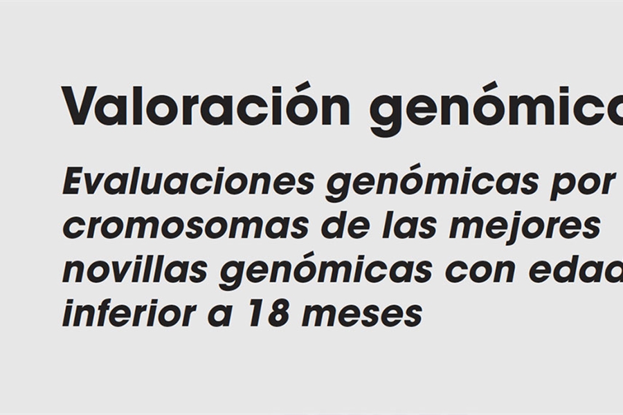 Valoracin genmica: Evaluaciones genmicas por cromosomas de las...