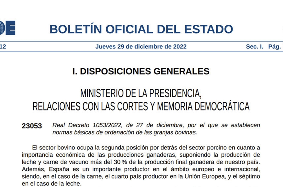 El BOE publica el real decreto que limita el tamao de las granjas de...