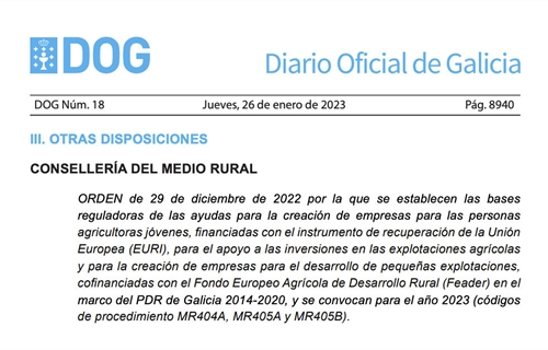 La Xunta convoca 38,8 millones de euros en ayudas para la incorporacin...