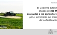 El Gobierno autoriza el pago de 300 millones de euros en ayudas a agricultores y ganaderos por el incremento del precio de los fertilizantes