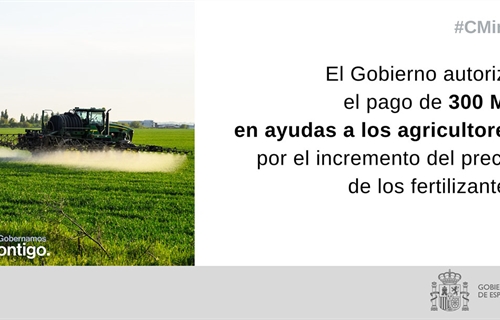 El Gobierno autoriza el pago de 300 millones de euros en ayudas a...