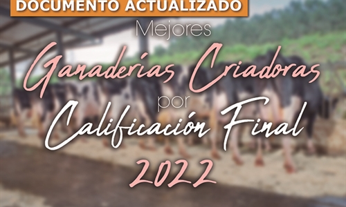 Mejores Ganaderas Criadoras por Calificacin Final de 2022